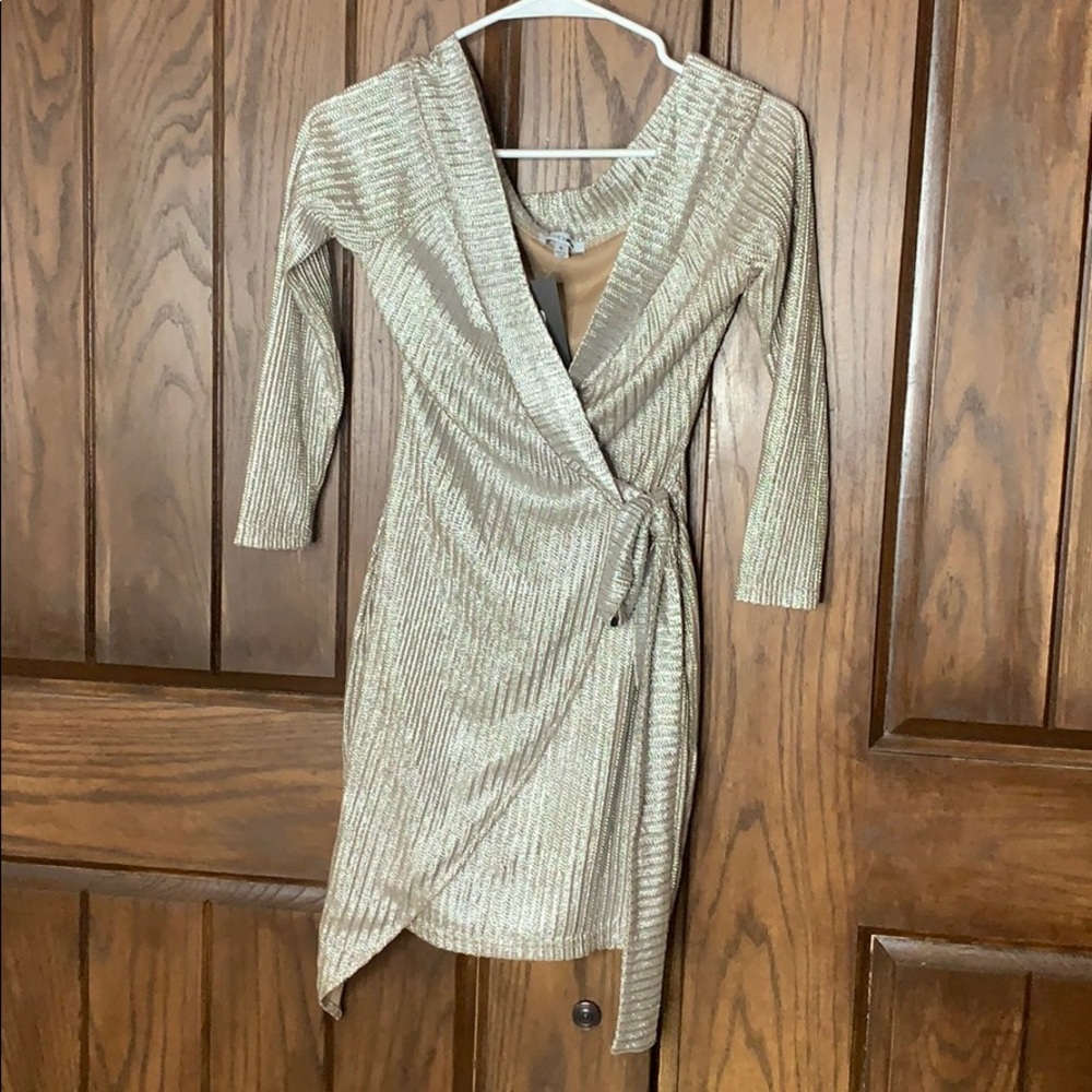 Fashion Nova Around and About metallic dress
